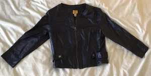 💕 Sexy Navy Blue Woman’s Polyurethane Ruby RD Size 10 Jacket - Picture 1 of 3