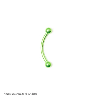 Anillos perforadores de cejas de acero quirúrgico con barra curva de titanio anodizado 16G de 13 mm Foto 1 de 4