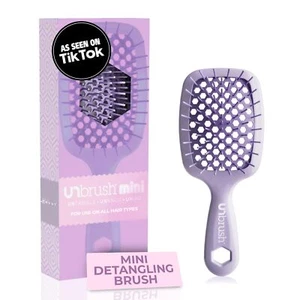Mini cepillo desenredante FHI Heat UNbrush para cepillado sin dolor, lila púrpura claro - Imagen 1 de 9