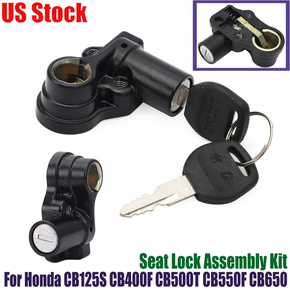 For Honda CB125S CB400F CB500T CB550F CB650 CB750F GL1100 CT70 XL175 Seat Lock - Image 1 of 4