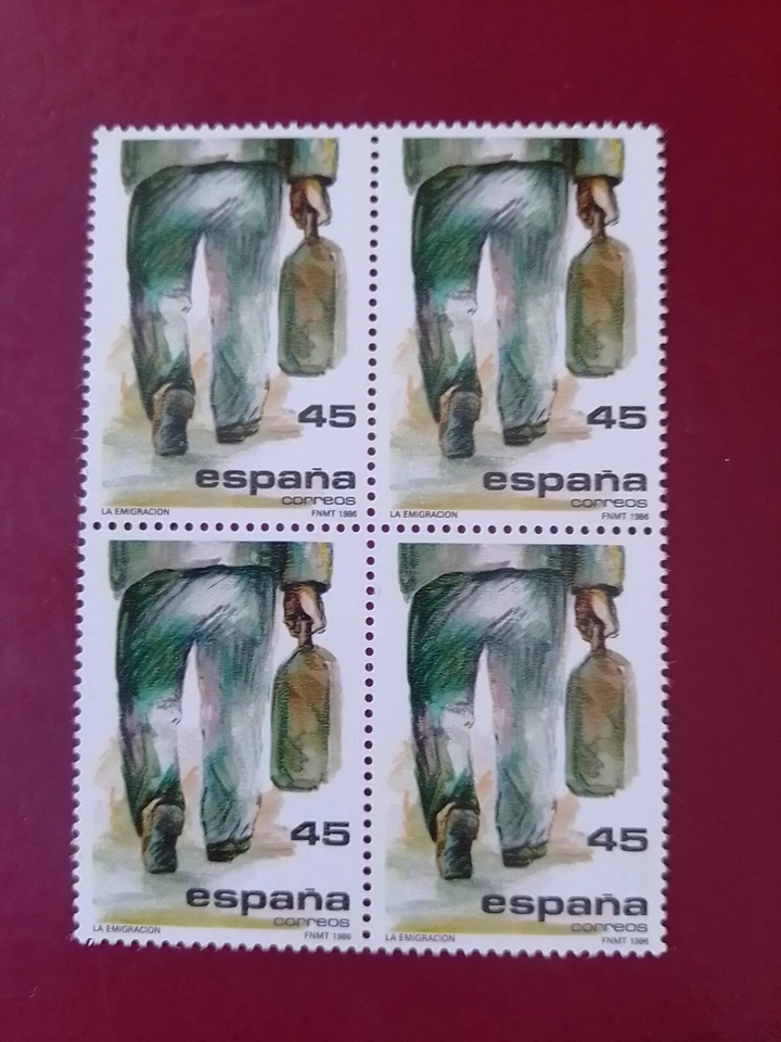 SELLOS ESPAÑA MNH 1986 BLOQUES 4 LA EMIGRACIÓN  - Imagen 1 de 1