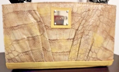 Excelente estado usado - Miche - Bolsa clássica Shell - "Beth" - couro sintético amarelo - aposentado - Imagem 1 de 4