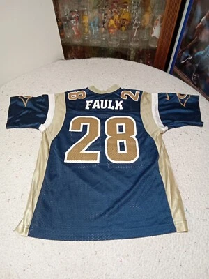 Camiseta deportiva de fútbol mediana juvenil Nike Team Marshall Faulk #28 ST. LOUIS RAMS A5 Foto 1 de 4
