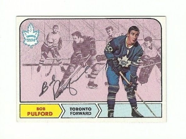 Bob Pulford 1968-69 Topps autographed auto signed card Maple Leafs - Image 1 of 1