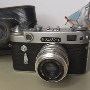 Zorki-6 35mm Rangefinder Film Camera with Industar-50 Lens Vintage M39 Soviet - Picture 1 of 16