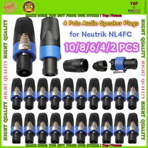 Audio Speaker Plug Connectors Outdoor Music Listening 2/10x 4 Pole Accessories - Picture 1 of 12