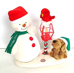 2013 Hallmark Merry Carolers Trio Bird Snowman and Dog Animated Musical Plush - Picture 1 of 10