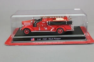ZT044 Camion pompiers monde 06 1/64 1948 Mack pumper USA Del Prado - Bild 1 von 6