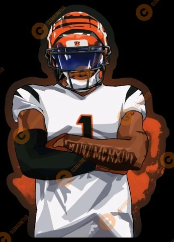 Jamarr Chase MAGNET - Rookie NFL Cincinnati Bengals Ohio Cincy Burrow Cover