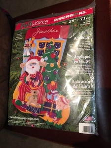 2001 FeltWorks 8104 Strumpf Weihnachtsbaum Filz Applikation neu versiegelt - Bild 1 von 2