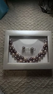 Misaki Babydoll Rosa Perlenkette & Ohrring Set NEU - Bild 1 von 5