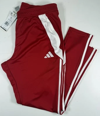 Adidas Tiro 24 Men's Pants L Black White Striped Stretch Athletic Training NEW - Image 1 of 4