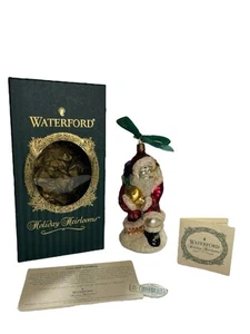 Waterford Here Comes Santa Holiday Heirlooms Christmas Ornament with Box 1999 - Picture 1 of 14