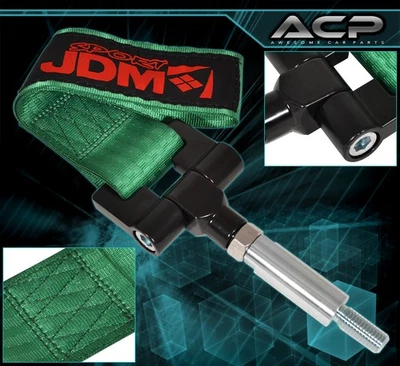 Adaptador de correa de gancho de remolque de parachoques con tornillo de 4000 libras para Scion Tc 05-08/Xb 03-07 verde Foto 1 de 3