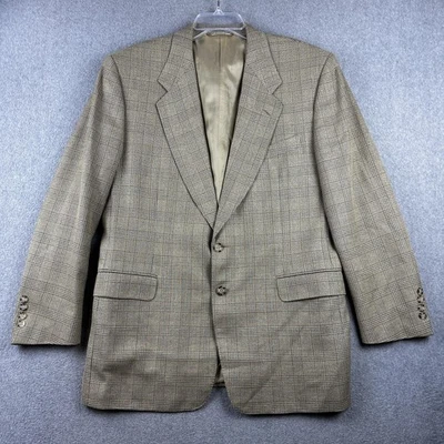 Blazer Canali Para Hombres 42R Marrón Tostado Glen Abrigo Deportivo Lana Cuadros Seda Hecho en Italia Foto 1 de 4
