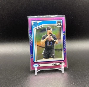 2024 Panini Donruss  Rated Rookie Devin Leary #329 Optic Preview Pink Prizm (RC) - Picture 1 of 2