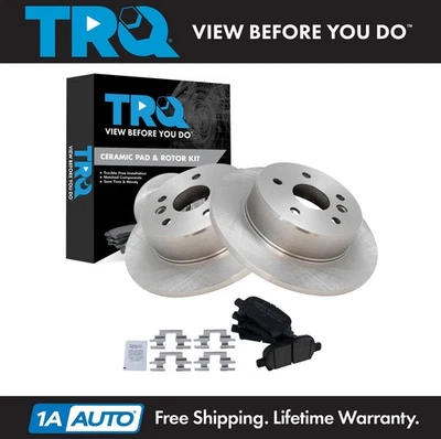 TRQ Rear Brake Pad & Rotor Kit Brake Rotor For 2000-2004 Toyota Avalon - Изображение 1 из 4