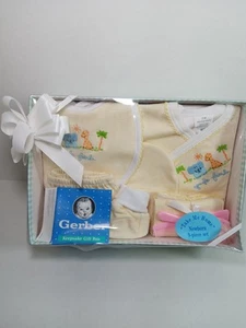 Vtg Gerber 9 Pc Set Jungle Friends Keepsake Box Newborn Gift - Picture 1 of 5