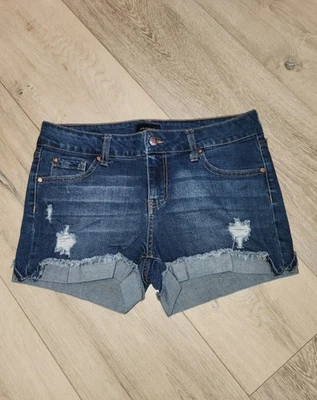 Pantalones Cortos Celebrity Rosa Corte Para Mujer Talla 7/28 Azul Tiro Medio Denim Envejecido Foto 1 de 4