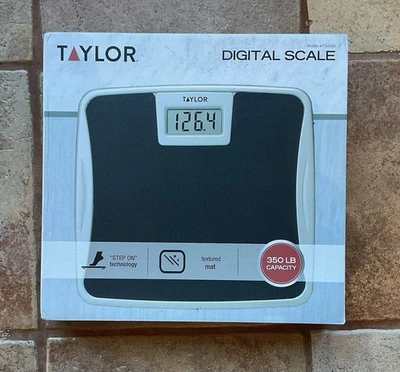 Báscula de baño digital TAYLOR 7329B plata satinada 350 libras capacidad nueva Foto 1 de 4