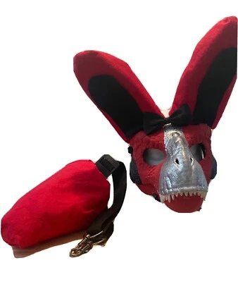 Máscara Dino pintada a mano con cola Foto 1 de 3