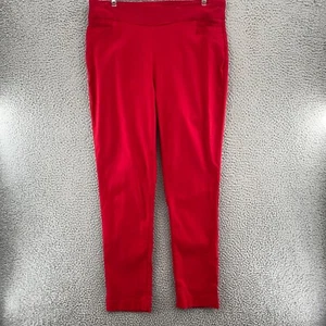 Kim Rogers Pants Womens 22W Plus Red Tummy Control Slimming Stretch Skinny Fit - Picture 1 of 12