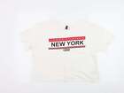 T-shirt basique en coton blanc Divided by H&M pour femme taille M à col rond - New York