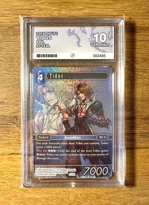 Final Fantasy TCG 2016 Opus 1 Tidus 1-163L Legend *FOIL* Ace Graded Gem Mint 10 - Image 1 of 2