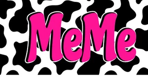 MeMe License Plate, Cow Print, Vanity Personalized License Plates - Picture 1 of 2