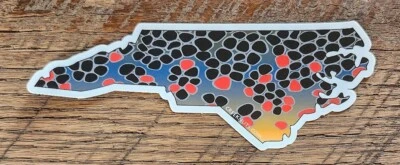 MOUNTAIN CREEK ANGLERS NORTH CAROLINA Stickers Decals Fly Fishing Trout Bass Ducks Redfish Stripers