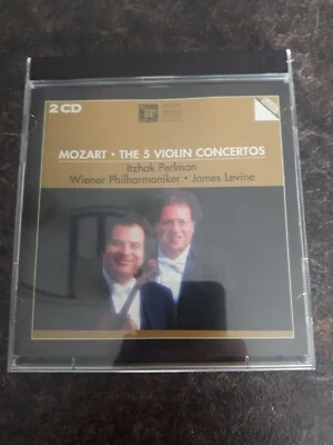 Mozart The 5 Violin Concertos Itzhak Perlman 1997 Music 2 CD Good Condition - Image 1 of 2