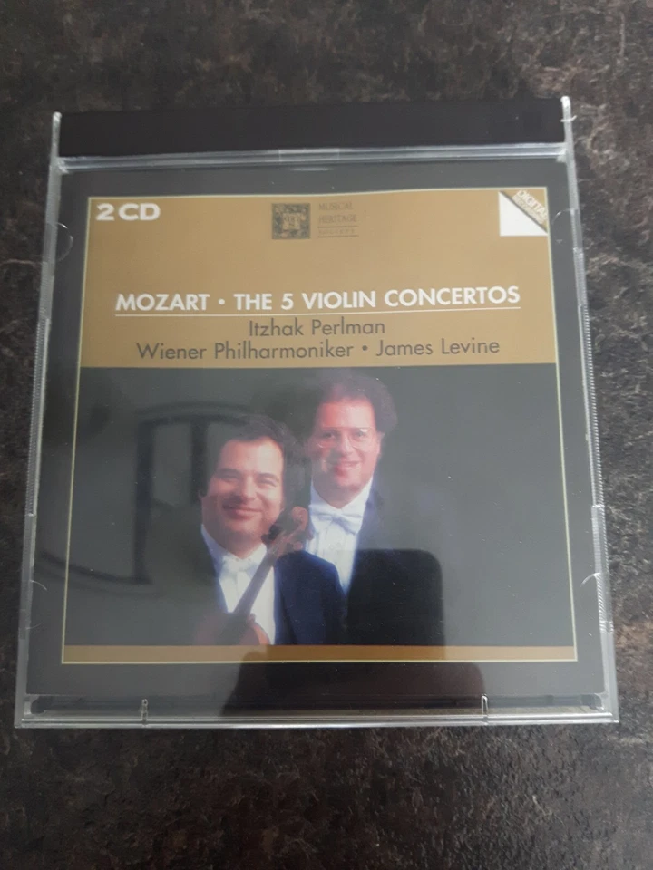 Mozart The 5 Violin Concertos Itzhak Perlman 1997 Music 2 CD Good Condition - Image 1 of 2