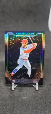 2019 Obsidian Chronicles Bryce Harper Prizm Card # 5 - CLEAN CARD - Image 1 of 2