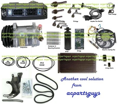 1965 1966 65 66 FORD MUSTANG 6 cyl 170 200 A/C Complete System Kit  - Image 1 of 2