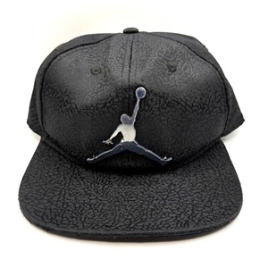 Air Jordan Jumpman Kids Youth Snapback Hat Gray Black Elephant Print Metal Logo - Picture 1 of 10