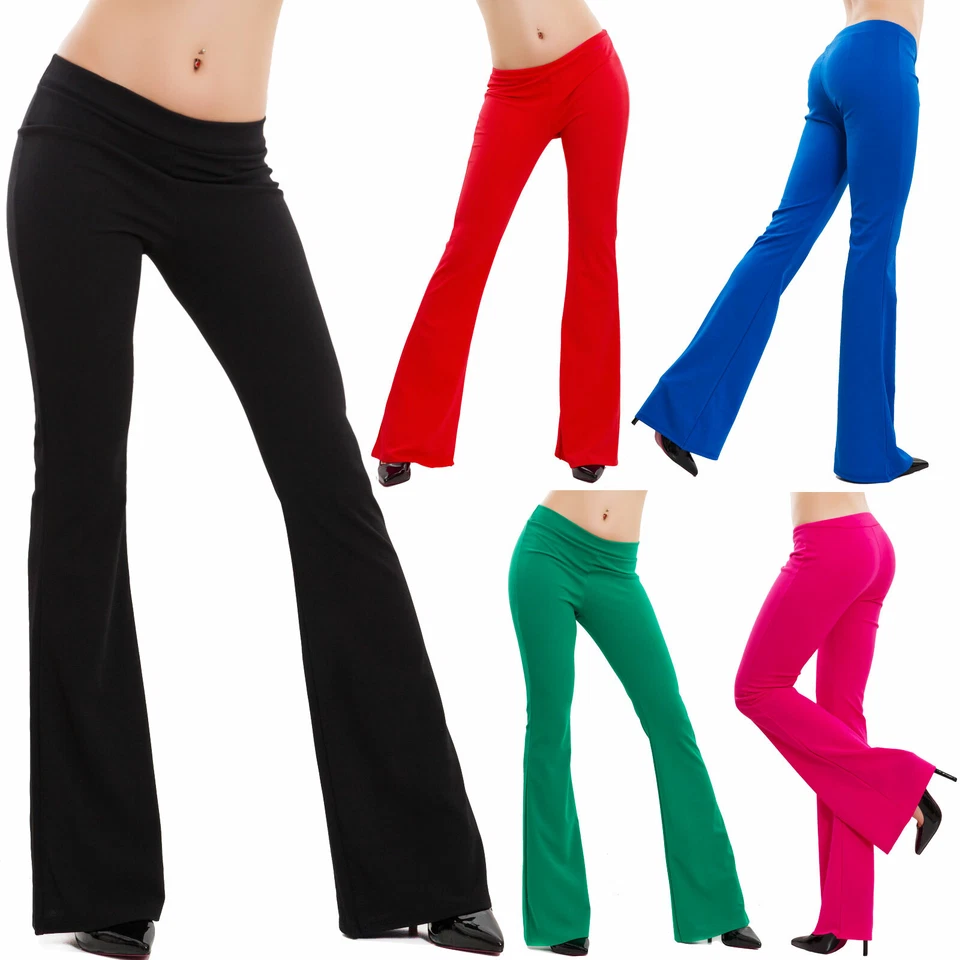 Pantaloni donna campana aderenti zampa elefante elasticizzati hot nuovi AS-2462 - Immagine 1 di 1