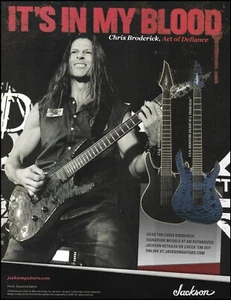 Megadeth Chris Broderick Signature Jackson serie de guitarras anuncio 2016 anuncio - Imagen 1 de 3