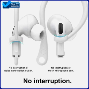 AirPods AirPod 1 2 3 Pro Ear Hooks Secure Hook Holder Anti Lost Loops Silicone - Picture 1 of 26