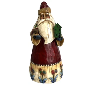 Vintage Jim Shore Santa W/ Birdhouse Birds Ornament 2002 Farmhouse Rustic As-Is - Picture 1 of 9