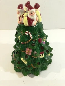 Spode Keramik Santa Windlicht Weihnachtsbaum Teelicht (ohne Sockel) GC siehe Hinweise - Bild 1 von 10