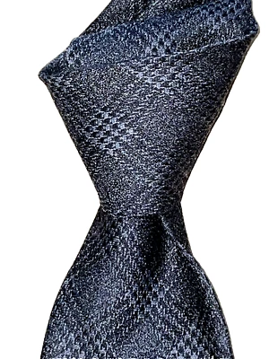 $280 NWT TOM FORD Charcoal Gray Glen Plaid Check 3.6" Wool & Silk neck tie ITALY - Image 1 of 4