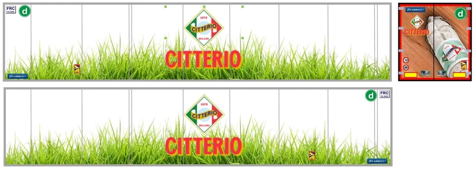 Grafica Cittero Salumi  semirimorchio Lamberet scala 1/87 - Immagine 1 di 1
