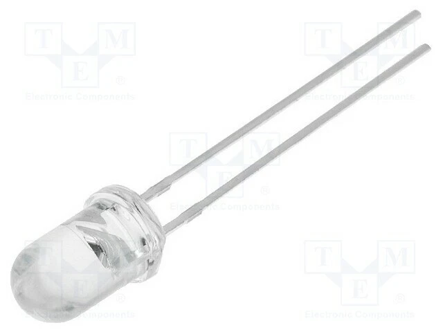 LED ; 5mm; Jaune-Vert; 4200mcd; 15 °; 20mA ; 1,8÷2,4V ; Front: Arqué - Photo 1/1