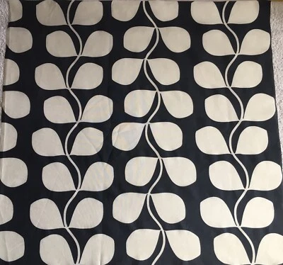 50cm x 50cm Square Rambling Leaves Slate Orla Kiely Studio Fabric Cotton New - Image 1 of 4