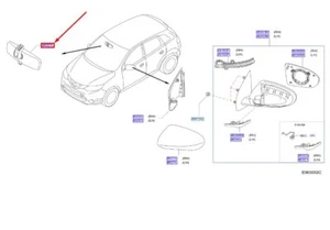 NISSAN QASHQAI J11 MK2 Interior Rear View Mirror 963217990A NEW GENUINE - Picture 1 of 2