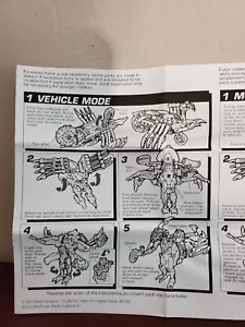 Beast Wars Transmetal Tarantulas Instructions - Picture 1 of 3
