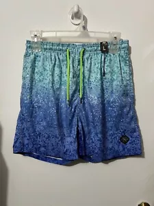 Nuevo con etiquetas Bañador Hombre Atún Picante Board Shorts Ombré Azul Verde Forrado UPF 50+ Talla L - Imagen 1 de 8