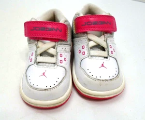 2013 Jordan 1 Flight Retro Schuhe 351028-122 Größe 4C weiß pink - Bild 1 von 11