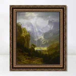 Framed Canvas Art Rocky Mountains, Lander’s Peak by Albert Bierstadt 20"x24" - Picture 1 of 5