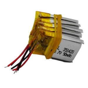 5pcs 3.7V 90mAh 0.33Wh Polymer Li Battery 351420 Li-ion For Mp4 Headset Glasses - Picture 1 of 4